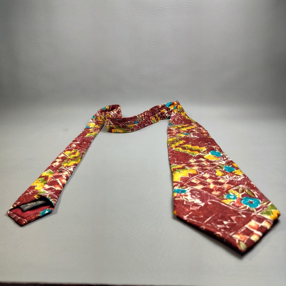 Vintage Ermenegildo Zegna Tie Multi Color Floral 100%‎ Silk  58" Made In Italy - Picture 11 of 11